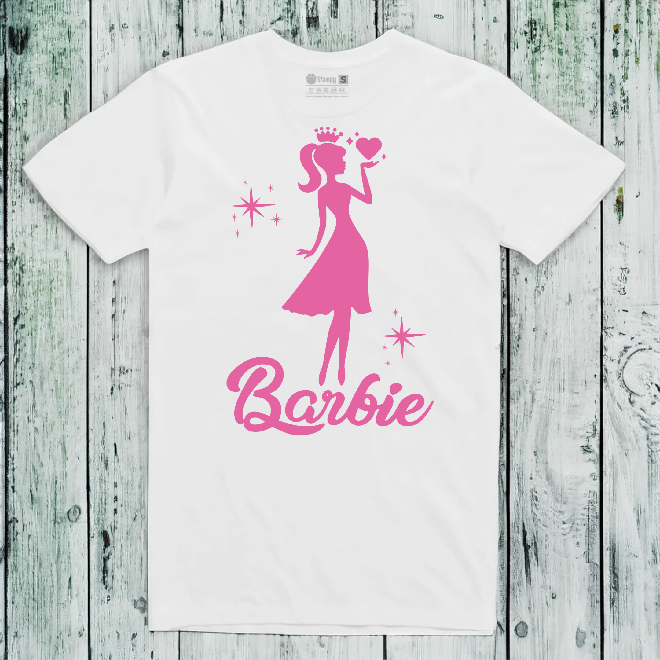 Camiseta Barbie Girly Princess - Estampado Colorido